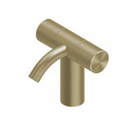 QuadroDesign HUM 2401VOC Смеситель для раковины на 1 отверстие из столешницы с запорными вентилями, цвет Light Gold