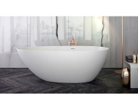 Knief K.Stone 0600-700-01 GRACE ванна 180x88x60Hсм, с щелевым с/п, бел/мат.