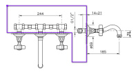 ™ Nicolazzi C1477DX Встраиваемая часть для смесителя со стены