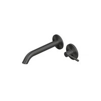 QuadroDesign FFQT 2110TON Смеситель для раковины на 2 отверстия из стены, цвет Black Gold