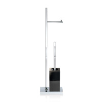 Decor Walther 0838562 DW 6710 Туалетный гарнитур Хром / Фарфор черный