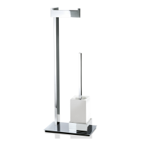 Decor Walther 0591300 BRICK BK SBK Стойка • туалетный гарнитур Хром / Фарфор белый