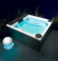 Gruppo Treesse PQ2352BNGR Спа бассейн отдельностоящий Quarz light, 235x215x90h